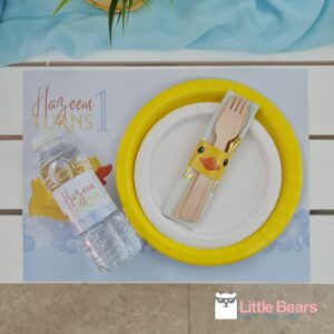 Little Bears Party, party rentals, themed place settings